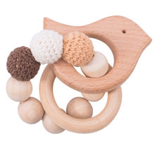 Load image into Gallery viewer, Let's Make 2PCS/Set Bed Bell Baby Toys Teether Wooden Rattles Bracelet Pacifier Chain Rodent Beading Beech Musical Newborn Toys