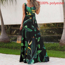 Load image into Gallery viewer, Celmia Bohemian Dress Women Summer Sundress Sleeveless Vintage Floral Print Casual Loose Ruffles Party Robe Belted Vestidos 5XL