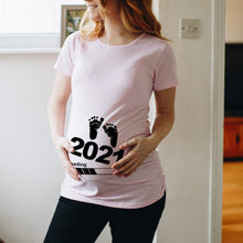 Load image into Gallery viewer, Baby Loading 2022 Women Printed Pregnant T Shirt Girl Maternity Short Sleeve Pregnancy Announcement Shirt New Mom Clothes
