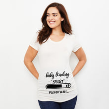 Load image into Gallery viewer, Baby Loading 2022 Women Printed Pregnant T Shirt Girl Maternity Short Sleeve Pregnancy Announcement Shirt New Mom Clothes