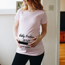 Load image into Gallery viewer, Baby Loading 2022 Women Printed Pregnant T Shirt Girl Maternity Short Sleeve Pregnancy Announcement Shirt New Mom Clothes