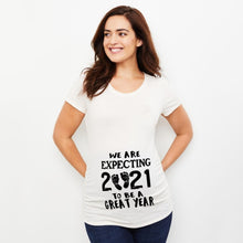 Load image into Gallery viewer, Baby Loading 2022 Women Printed Pregnant T Shirt Girl Maternity Short Sleeve Pregnancy Announcement Shirt New Mom Clothes