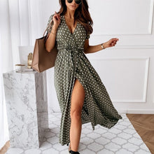 Load image into Gallery viewer, Dresses For Women Casual Short Sleeve 2021 Beach Dresses Women's Summer Holiday Sundress Floral Long Dress Tunics Robe Femmle