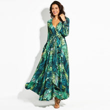 Load image into Gallery viewer, AECU Vestido Floral Print Boho Maxi Dress Sexy Lady Bohemian Summer Long Dress Women Beach Dresses Female Robes party dresses