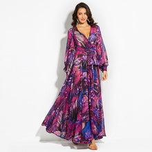 Load image into Gallery viewer, AECU Vestido Floral Print Boho Maxi Dress Sexy Lady Bohemian Summer Long Dress Women Beach Dresses Female Robes party dresses