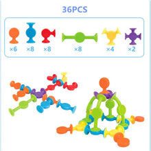 Load image into Gallery viewer, 16-48pcs/set Pop Little Suckers Assembled Sucker Suction Cup Educational Building Block Toy Girl&Boy Kids Gifts Fun Game