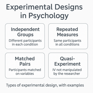 Experimental Designs in Psychology: Types, Examples, and Key Differences