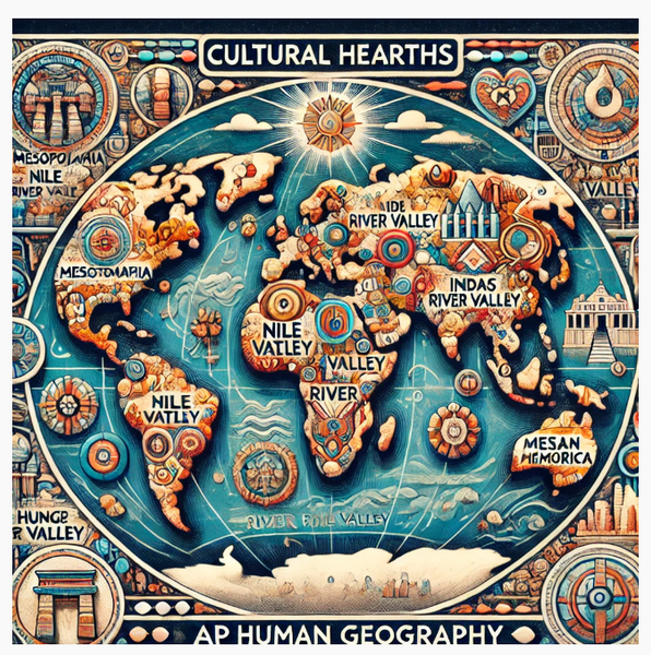 Cultural Hearth (AP Human Geography): Definition, Examples, and Significance