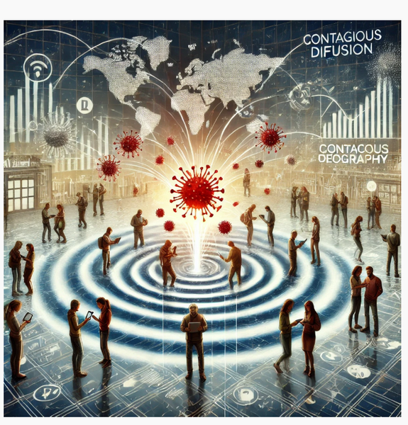 Contagious Diffusion - (AP Human Geography)