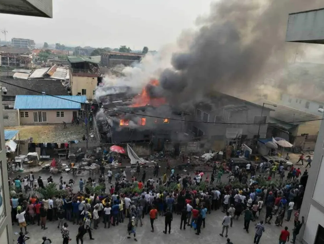 Fire Destroys Tejuosho Market