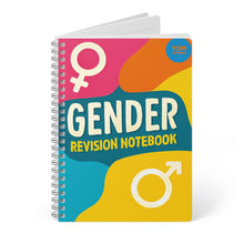 Load image into Gallery viewer, Gender Revision Notebook — A5 Wirobound Spiral Notebook for Students
