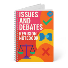 Load image into Gallery viewer, Revision Notebook — "Issues and Debates" A5 Wirobound Study Notebook
