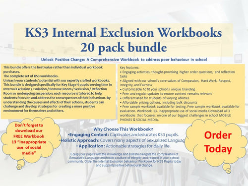 UK High School KS3 bundle 20 pack