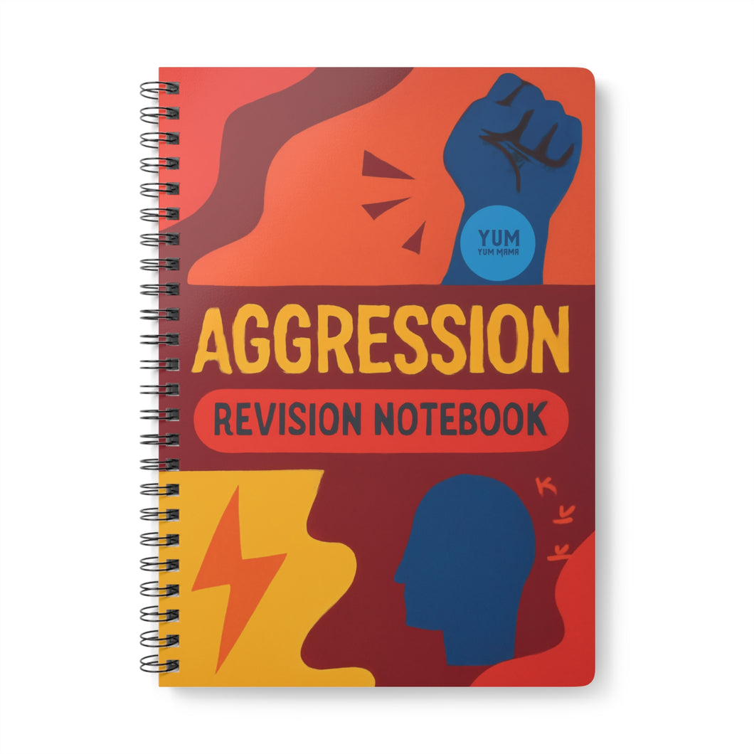 Aggression Revision A5 Notebook — Wirobound Softcover Study Journal
