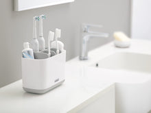 Load image into Gallery viewer, Joseph Joseph Easy-Store - Large Toothbrush Holder Caddy, Bathroom Storage - White/Grey

