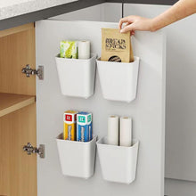 Load image into Gallery viewer, Nmgkokew 4 Piece Kitchen Cabinet Door Storage Box,Self Adhesive Wall Mounted Storage Box,Wardrobe/Bathroom/Refrigerator Small Items Organizer

