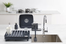 Load image into Gallery viewer, Joseph Joseph Caddy Kitchen Sink Area Organiser with Sponge Holder and Cloth Hanger - Grey
