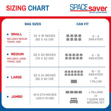 Load image into Gallery viewer, Spacesaver Jumbo Vacuum Storage Bags for Clothes - 100 x 80 cm Vacuum Bags and Space Saver for Comforters and Blankets - Compression Seal for Closet Organization with Hand Pump for Travel - Pack of 6
