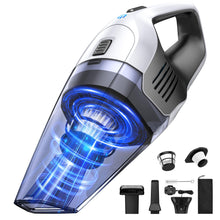 Load image into Gallery viewer, Handheld Vacuum Cleaner, Powerful Suction Portable Lightweight Hand Held Vacum Cordless with 25-30Mins Long Runtime Rechargeable Battery Quick Charge for Home Car Carpet Stairs Pet Hair Cleaning
