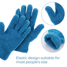 Load image into Gallery viewer, 2 Pairs Microfiber Dusting Gloves Cleaning Gloves Flexible No Shedding Microfiber Dust Cleaning Glove Wipes, Dust Gloves for Cleaning Furniture, Lamp and Hard-to-Reach Corner Gap
