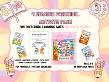 Load image into Gallery viewer, Four Seasons Preschool Activity Pack | Spring, Summer, Autumn &amp; Winter Worksheets for Ages 3–6
