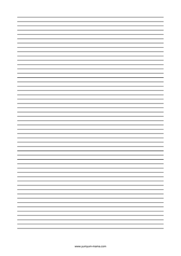Preview of A4 narrow ruled paper featuring closely spaced 5mm lines for compact writing