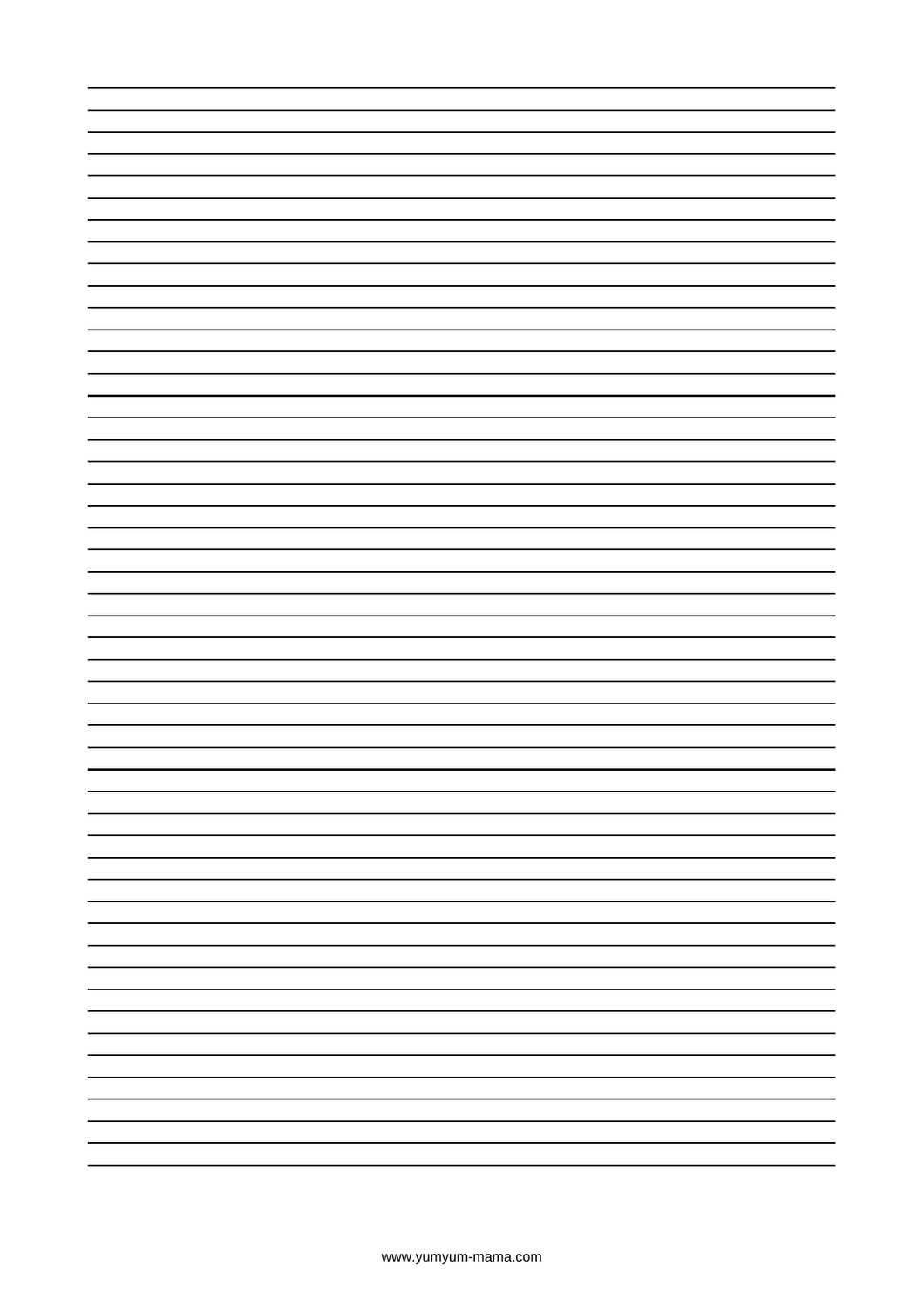 Preview of A4 narrow ruled paper featuring closely spaced 5mm lines for compact writing