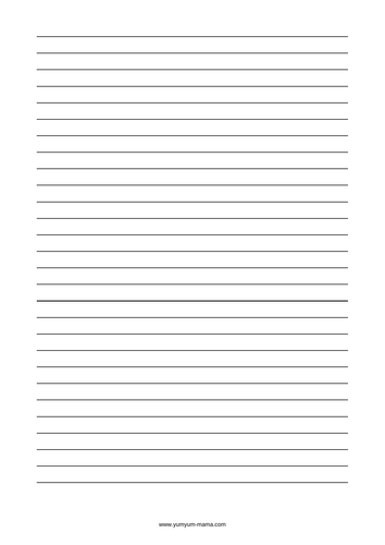 Preview of A4 wide ruled printable paper with 9mm line spacing and generous spacing between lines