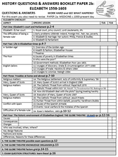 Load image into Gallery viewer, Elizabeth I 1568-1603 Question &amp; Answer booklet

