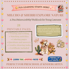 Load image into Gallery viewer, Nature Activity Workbook for Kids | Plants, Animals, Seasons, Trees &amp; Five Senses | Printable PDF
