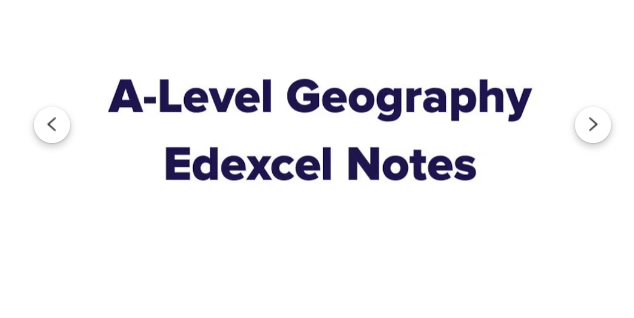 A* Edexcel A-Level Geography Notes