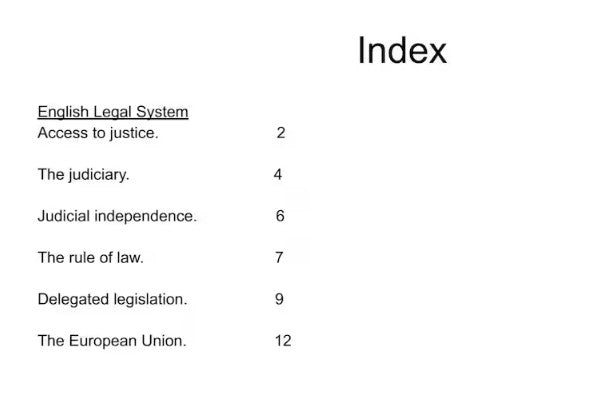 A Level AQA Law Paper 3 English Legal System Notes