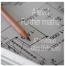 Load image into Gallery viewer, A level Further Maths revision notes guide written by an A* student (EDEXCEL/ pearson)
