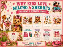 Load image into Gallery viewer, Milcho &amp; Sherri Coloring &amp; Activity Book | 7 Coloring Pages, Counting &amp; Maze | Kids Printable Activity Book

