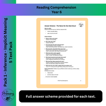 Load image into Gallery viewer, Year 6 SATs Reading Comprehension – Inference &amp; Implicit Meaning | KS2 Printable PDF

