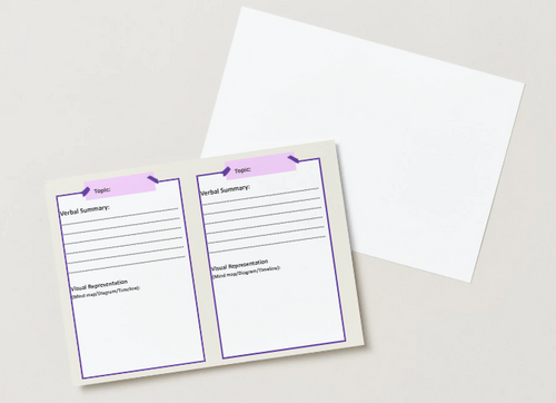 Free Dual Coding Template – Visual Learning Worksheet

