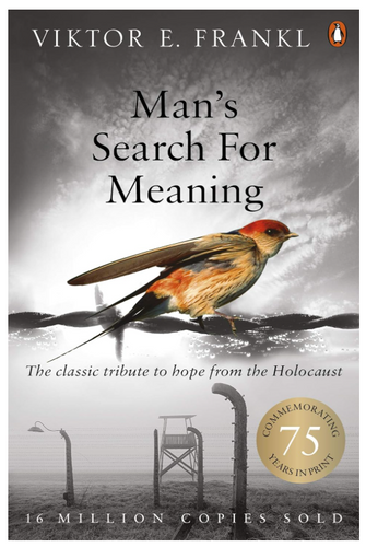 Cover of Man’s Search for Meaning by Viktor E. Frankl, exploring psychology and purpose

