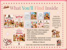 Load image into Gallery viewer, Milcho &amp; Sherri Coloring &amp; Activity Book | 7 Coloring Pages, Counting &amp; Maze | Kids Printable Activity Book
