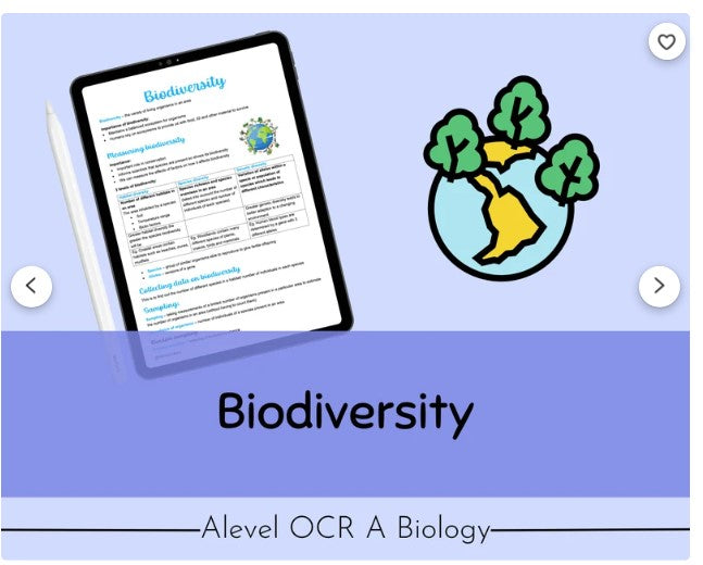 OCR A A-level Biology Biodiversity Revision Notes