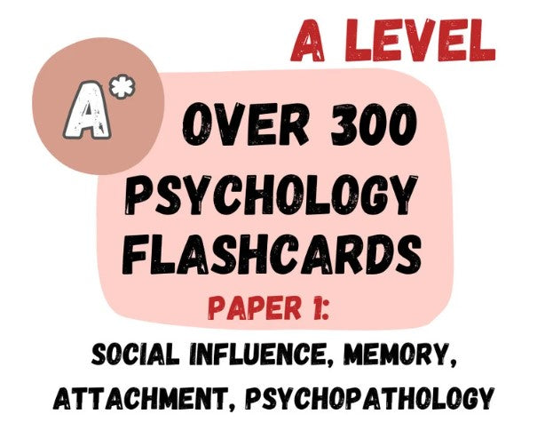 A* Flashcards Psychology: Paper 1. A Level, AQA