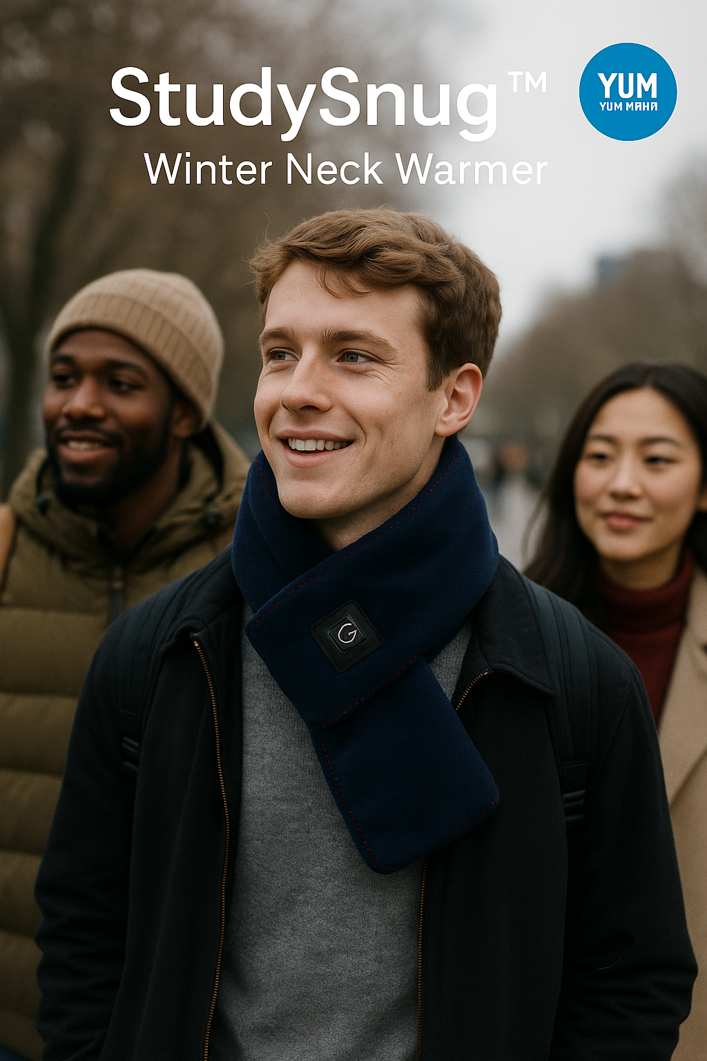 StudySnug™ Heated Neck Warmer — Stay Warm in Cold Classrooms, Buses & Study Spaces