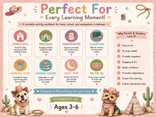Load image into Gallery viewer, Kindergarten Activity Workbook | 14 Fun Preschool Learning Activities | Ages 3–6
