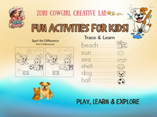 Load image into Gallery viewer, Beach Activity Pack for Kids | Mazes, Counting, Matching, Tracing &amp; Colouring | Summer Printable
