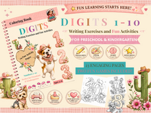 Load image into Gallery viewer, Numbers 1–10 Preschool Workbook | Counting, Tracing &amp; Number Writing Activities | Ages 3–6
