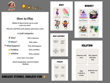 Load image into Gallery viewer, Storytelling Cards for Kids | Create 100+ Stories | Imagination &amp; Language Game Ages 3–7

