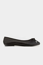 Load image into Gallery viewer, Yours - Black Ballerina Pumps in Extra Wide Fit - Women&#39;s
