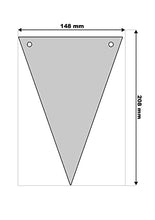 Load image into Gallery viewer, Queen Platinum Jubilee - Purple Union Jack - Silver Text 70 Years - Full Flag Patriotic UK United Kingdom Themed Bunting Banner 15 Triangle flags National Royal decoration by PARTY DECOR
