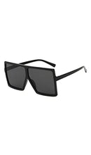 Load image into Gallery viewer, NEW ENERGY © SQUARE OVERSIZED TRENDY WOMEN’S SUNGLASSES 400 UV FREE POUCH (Black)

