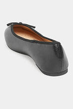 Load image into Gallery viewer, Yours - Black Ballerina Pumps in Extra Wide Fit - Women&#39;s
