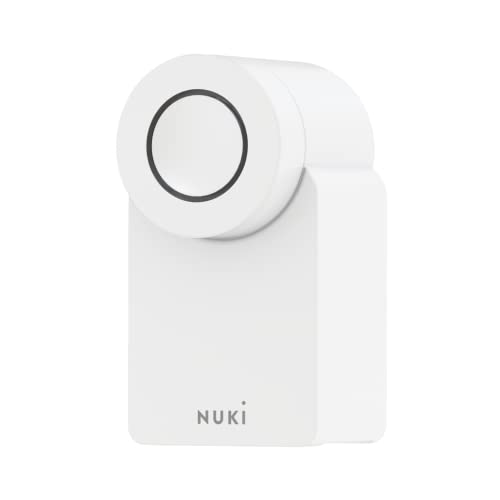 Nuki Smart Lock 3.0 for Euro Profile Cylinder, Smart Door Lock for Keyless Access With No Screwing or Drilling Required, Retrofittable Electronic Door Lock, White